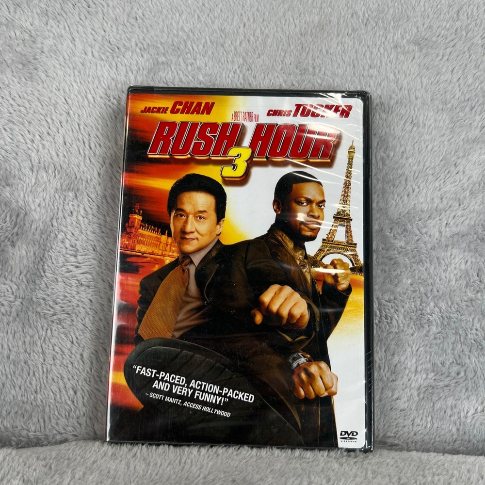 New Line Cinema Rush Hour 3 DVD Jackie Chan Chris Tucker Action Comedy Movie